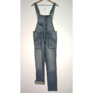 Lovestitch Women’s S Chambray Denim Overalls Button Front Casual Cottagecore